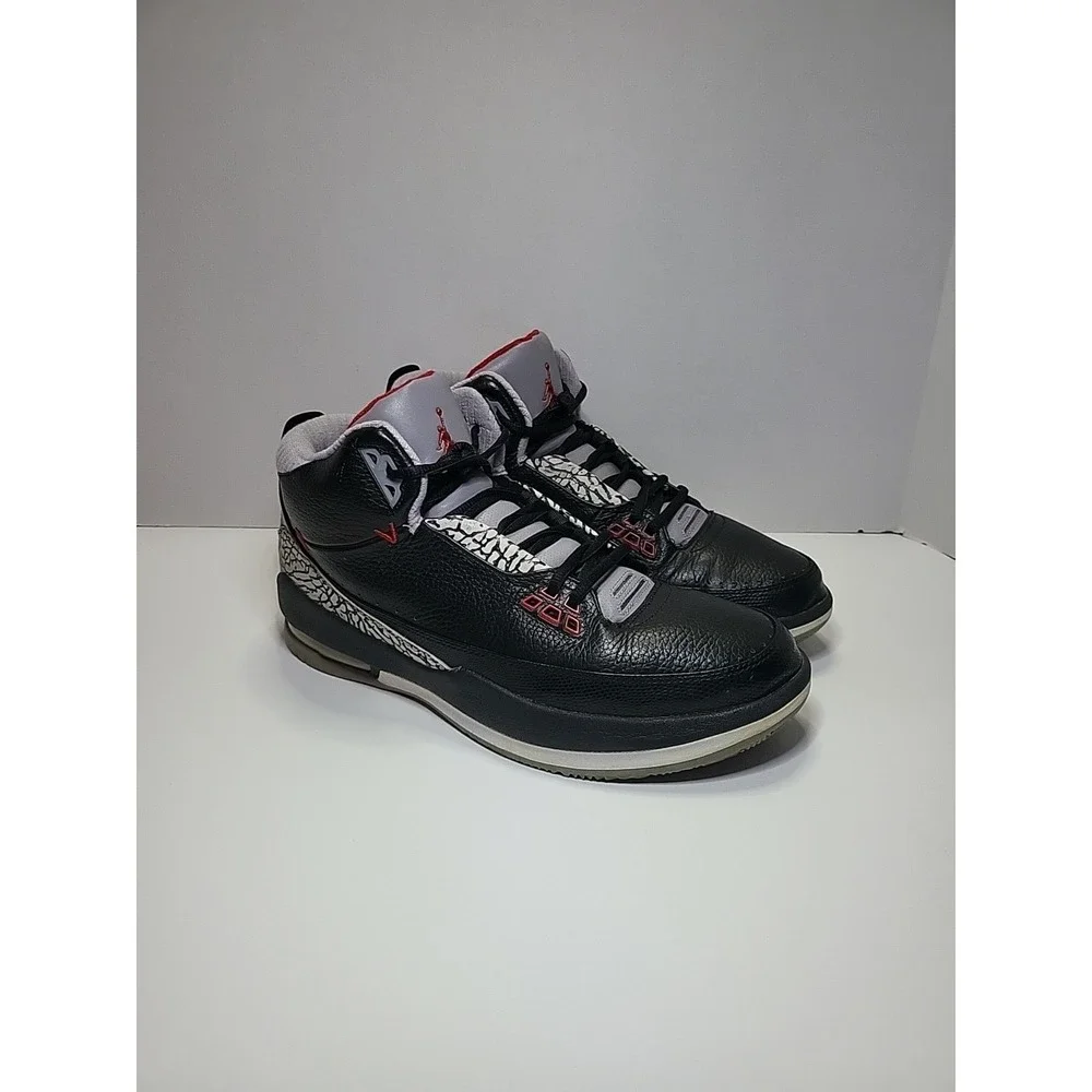 Jordan 2.5 Team Blk/Red-Cement Gry-Wht Men Size 12 US‎ 331987-061